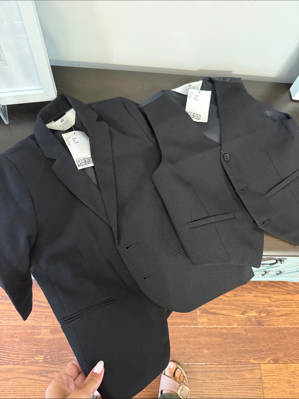H&M Black Boys' Blazer and Vest Set